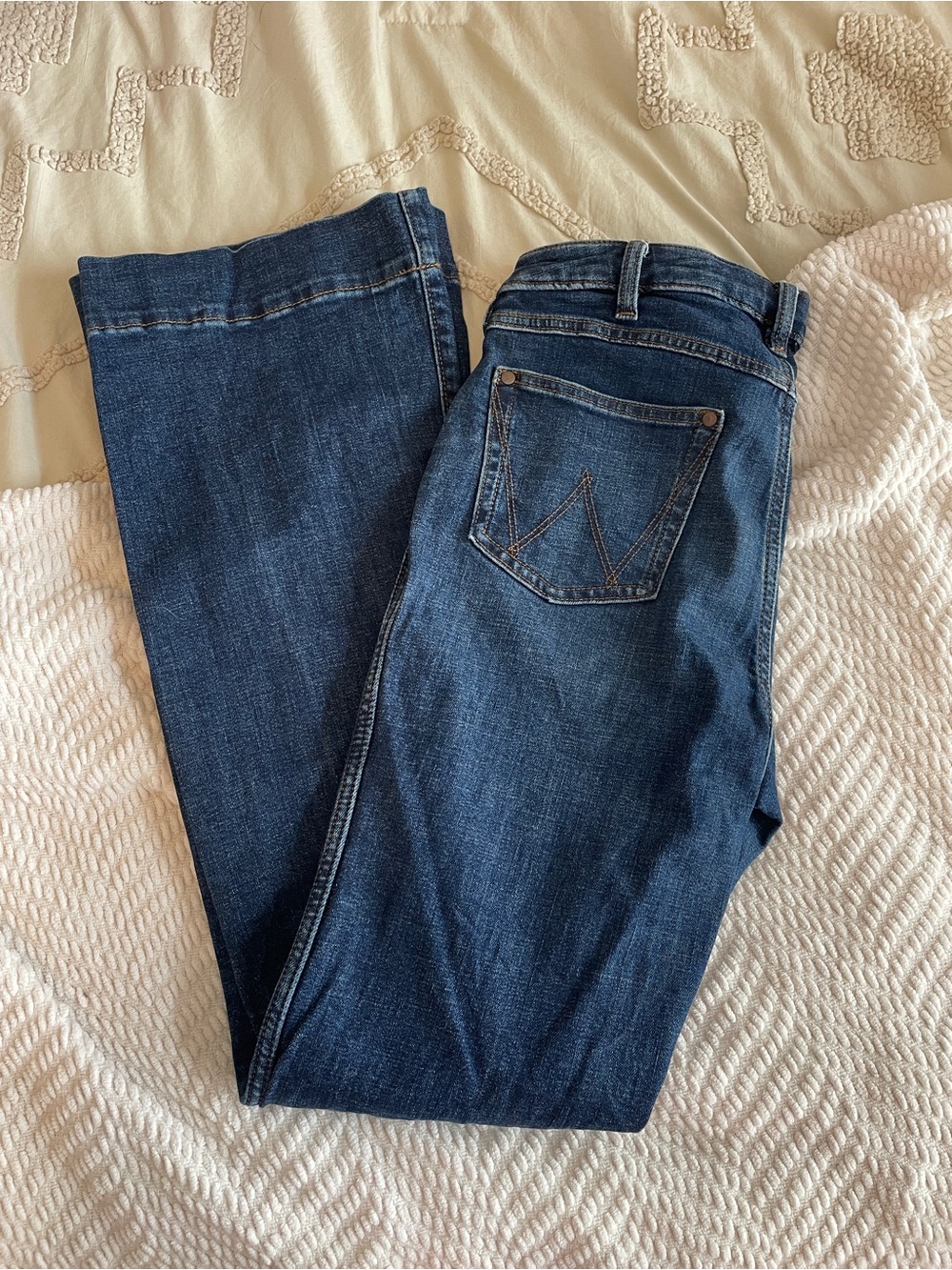 Wrangler Women's Dark Blue Wide Leg Jeans